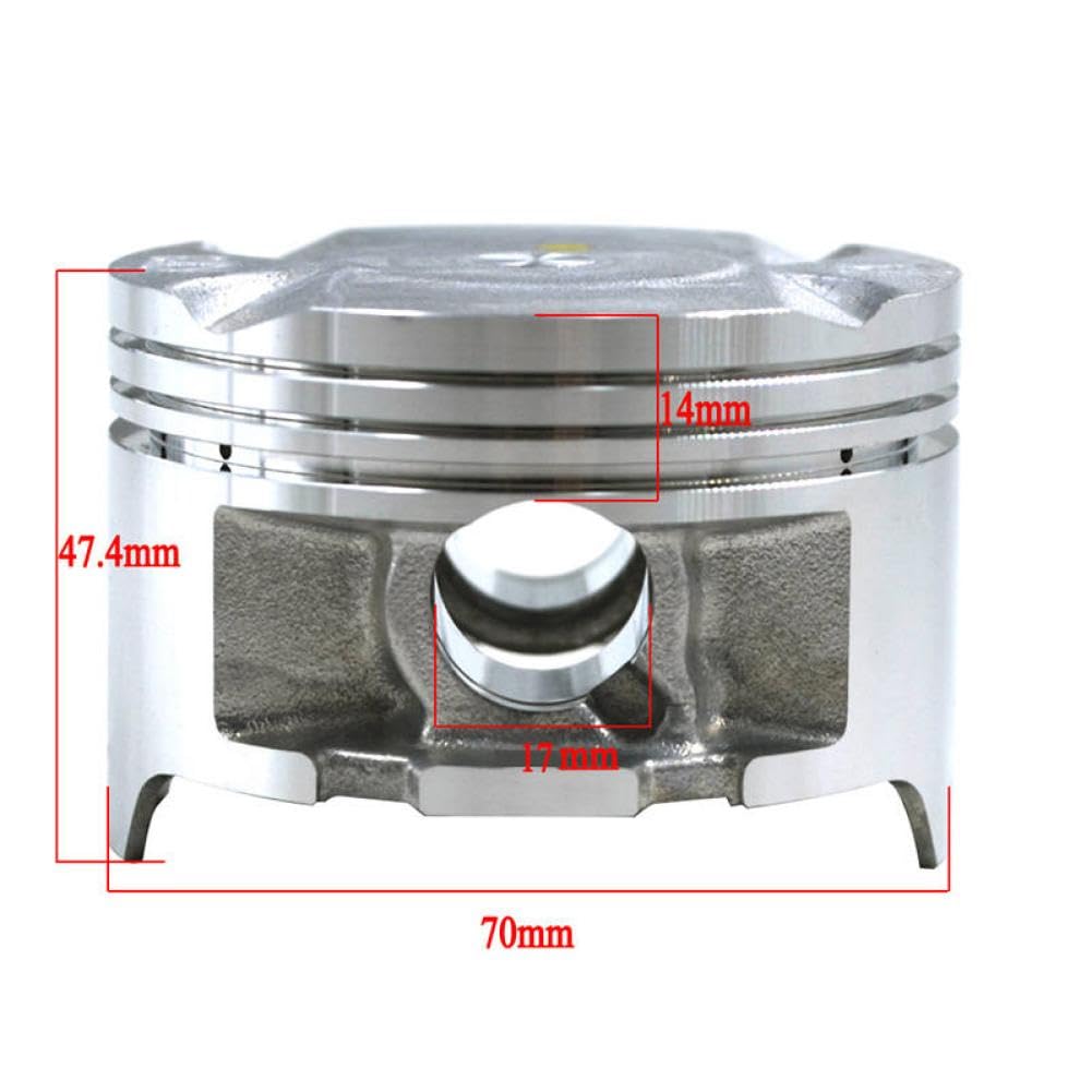 pistone e fasce elastiche motore moto compatibile con 1250 NX250 XL250 KW3 STD Plus 50 cilindro alesaggio