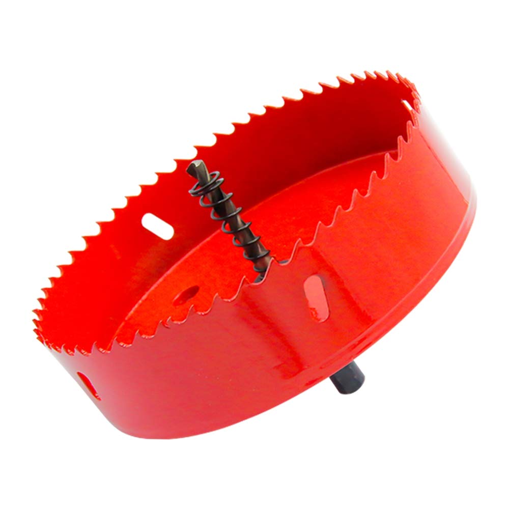 Hole Saw Drill Bit LAIWEI HSS Hole Cutter with Arbor for Wood,PVC Board and Plasterboard(6-1/8"(155mm Hole Saw)) — image 1