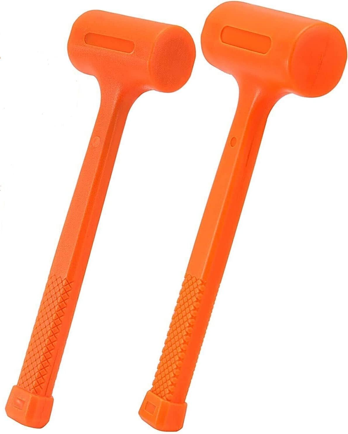 UNI-CAST 2ポンド 高視認性 ネオン安全オレンジ デッドブローハンマーマレット スパークなし 2個