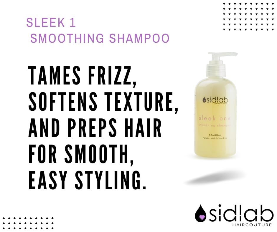 Sleek One Straightening Shampoo | Frizz Control & Smoothing Cleanser | Sulfate & Paraben Free, Color-Safe Haircare | Heat & Humidity Protection | Protein-Rich Formula (32OZ)