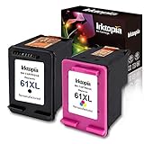 Inktopia Remanufactured Replacement for HP 61XL 61 XL Ink Cartridge (1 Black 1 Tri-Color) for HP Envy 4500 4502 5530 5534 Deskjet 1000 1050 1512 2540 3050 3510 Officejet 2620 4630 4633 Printer
