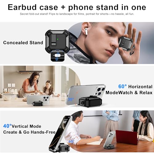Image of RFUNGUANGO for AirPods 5 /4 Case (2026 /2024) with Lock, Black