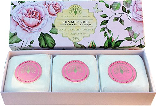 Savon Summer Rose 3 x 100g coffret cadeau de soin artisanal pour le corps