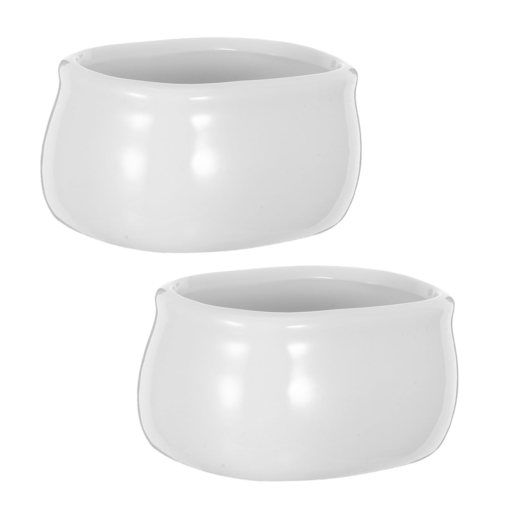 FUNOMOCYA 2-Piece Porcelain Sugar Bag Holder Set Tea Bag Plate for Mug Rice Cooker Accessory Pasta Serving Bowl