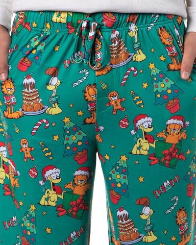 Garfield Comic Men's Christmas Sleep Tossed Print Pajama Pants for Adults3