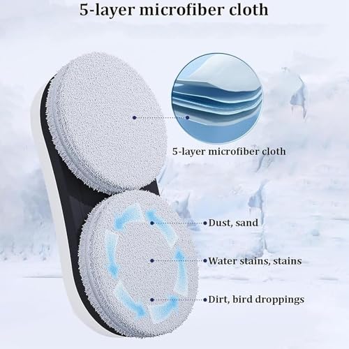 Limpiador de ventanas de robot automático con spray y 10 paños 3