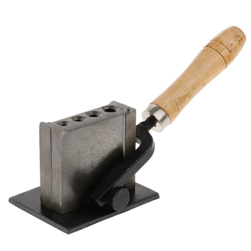 Moule Lingot de Bijouterie Lingotière Réversible pour la Fabrication de Bijoux - Noir, 4 Trous