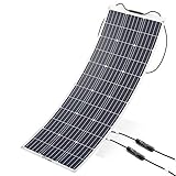 Potente y liviano: este panel solar tiene una potencia de 100 W, pero solo pesa solo 2,02 kg, lo que facilita su transporte, suspensión y extracción; Diseño único sin marco y cuatro orificios de montaje reforzados con metal para una fácil instalación