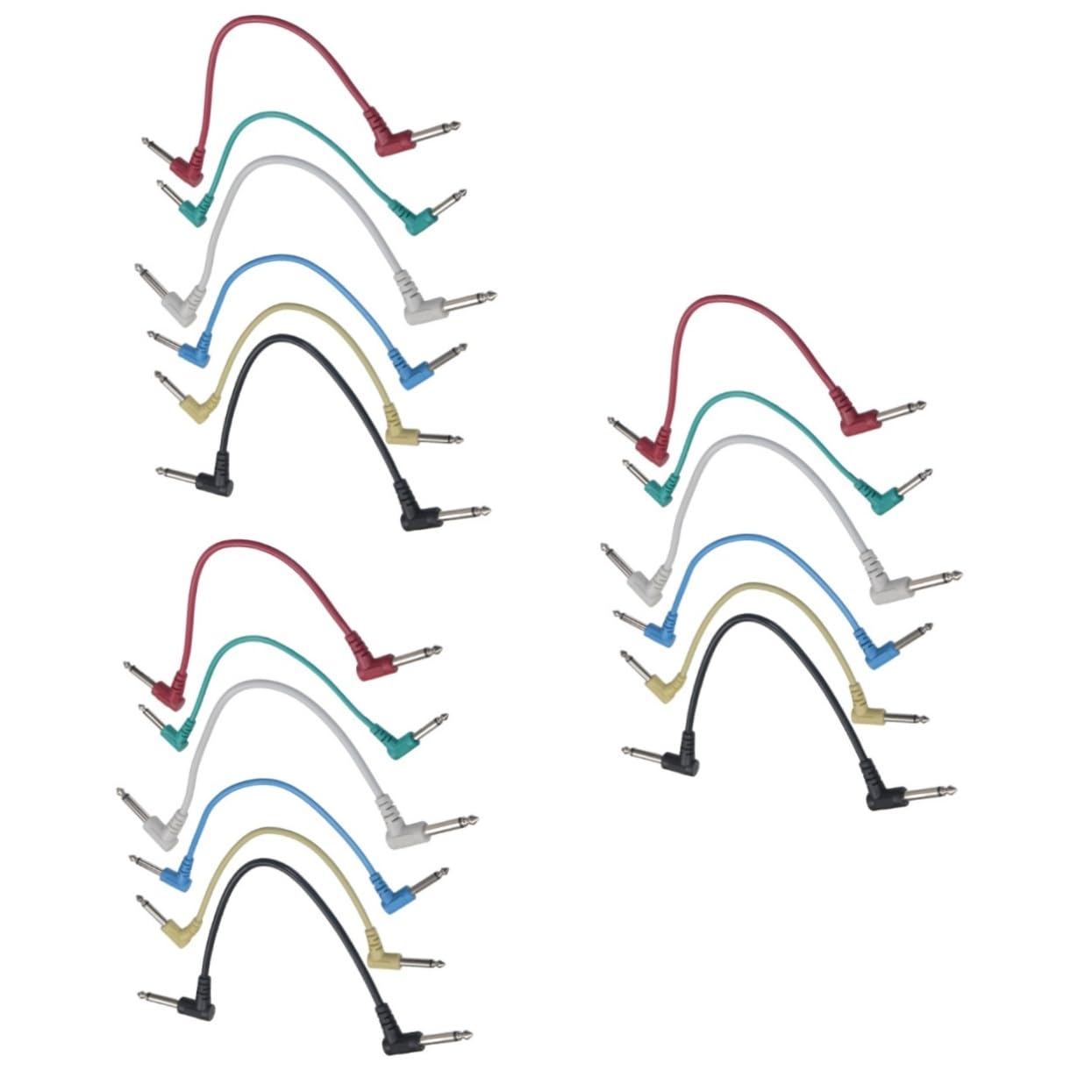 Toyvian 18stücke Rechtwinkliges Gitarrenkabel Für Effektpedale Robuste Und Langlebige Verbindungsleitung Gitarren Und Effekte Für Musiker Und Pedalboards