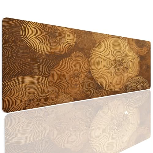 Gaming Mouse Pad Large Mouse Mat 600x300x4mm Desk Pad, Extended Large XL Gaming Mousepad Ochre Computer Keyboard Mat Pads, Soft Cloth Waterproof Anti-slip Mousemat for Gamers Office Home Decor 4-823