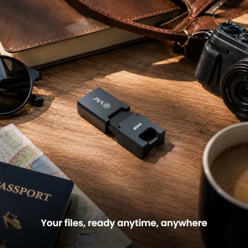 Image of EVM EnC 256GB Type-C USB 3.2 Gen 1 Flash Drive | Impressive 120MB /s Read| Sleek Compact Modern Design | Integrated Convenient Key Loop | Versatile Portable Storage | 10 Years Warranty (ENC /256GB)
