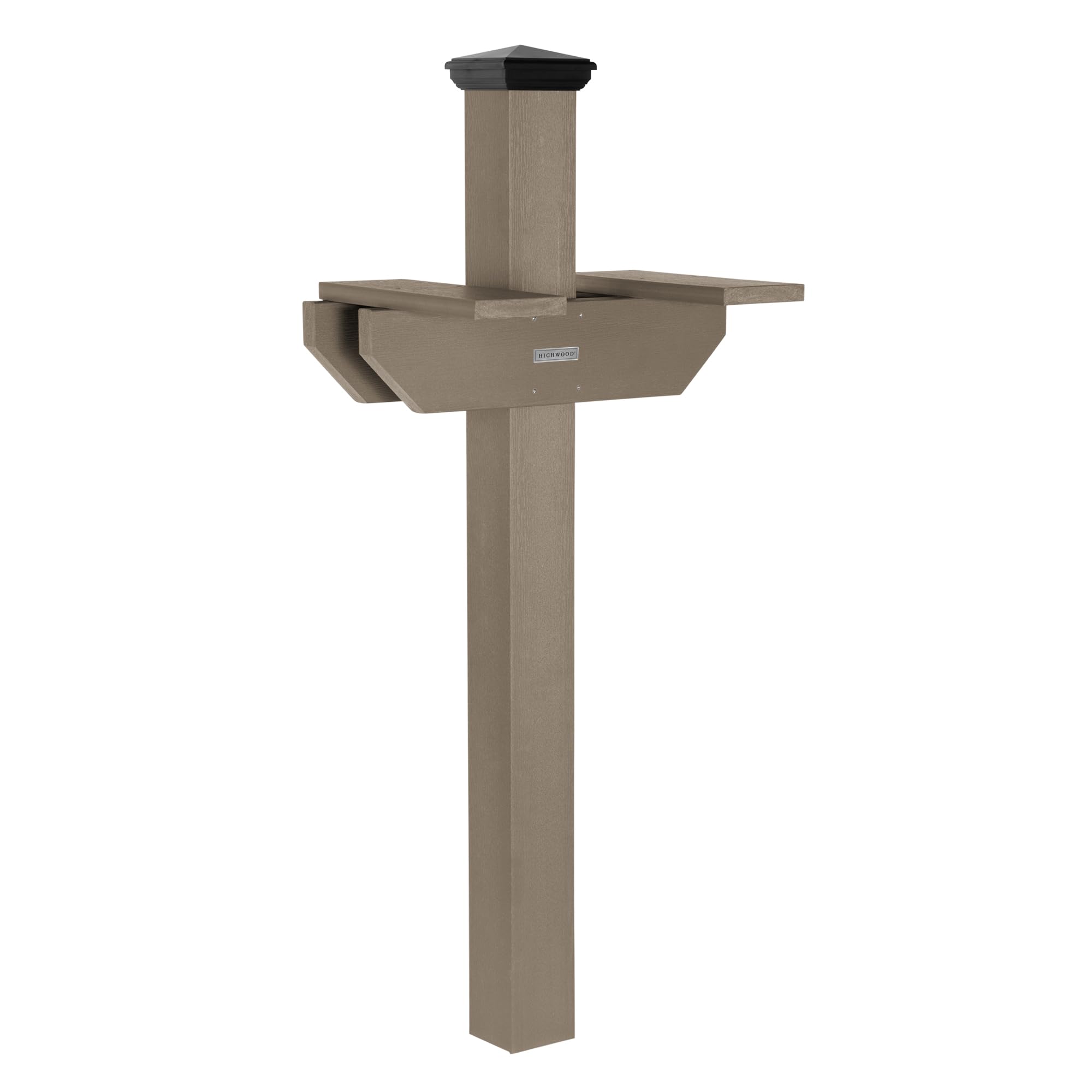 Hazelton Two-Sided Mailbox Post, Woodland Brown