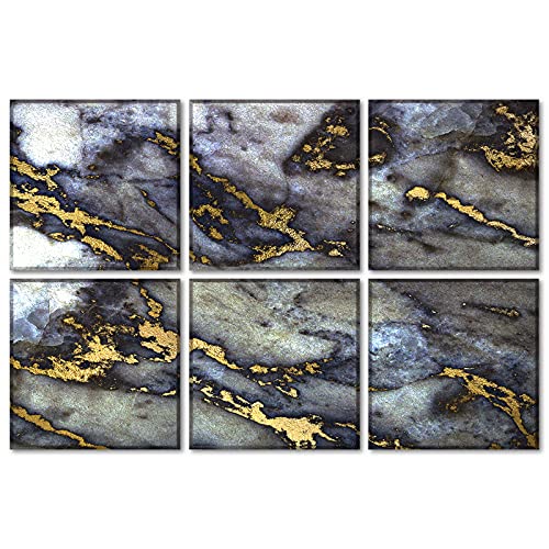 BUBOS Art Acoustic Panels,12â€œx12â€inch Premium Acoustical wall panel,Better than foam, Decorative Sound Absorbing Panel for walls, Studio Acoustic Treatment. Soundproof wall panel,Grey-Gold Marble