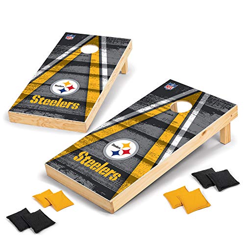 Wild Sports 2' x 4' Wood Tournament Cornhole Set - Direct Printed - Pittsburgh Steelers