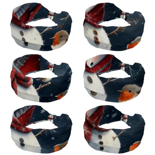Lot de 6 bandeaux cheveux femme élastiques en coton pour le sport et le quotidien