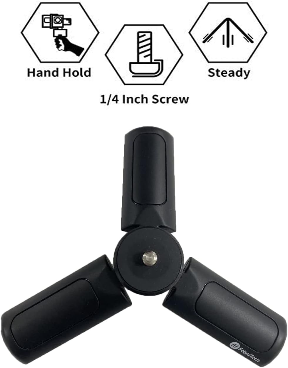 FeiyuTech Tripod Stand with 1/4"-20 Mounting Screw for 3 Axis Gimbal Stabilizer, Feiyu Pocket Camera, DSLR Camera Projector, Portable Folding