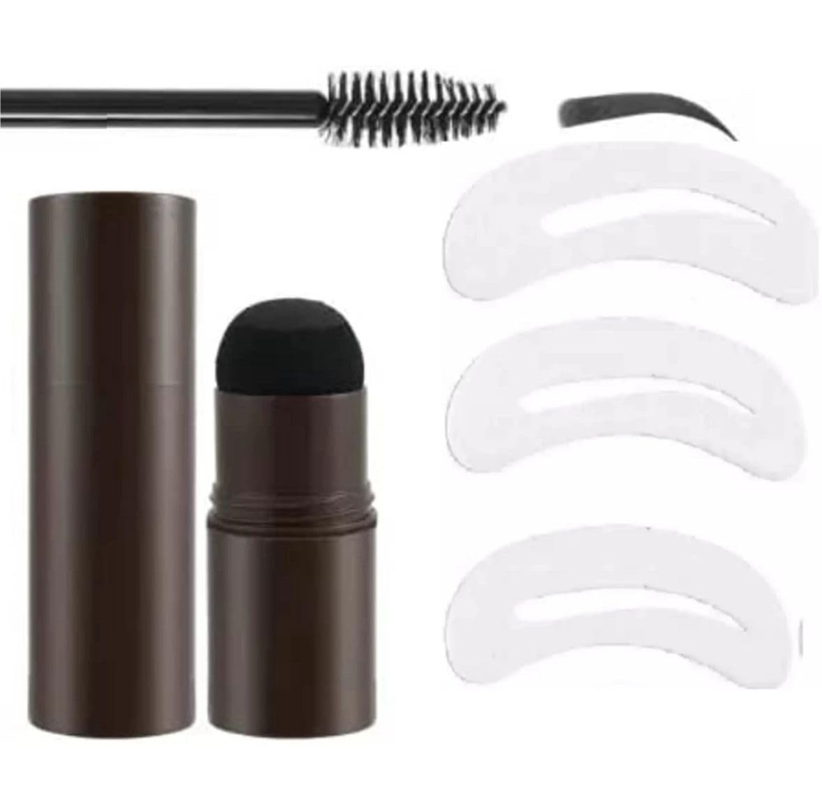 Eyebrow Stamp and Eyebrow Stencil Kit - Eyebrow Stamp and Shaping Kit for Perfect Brow, 3 Eyebrow Stamp Stencils Kit and 2 Eyebrow Brushes, Long-lasting, Waterproof (Black)-image-21
