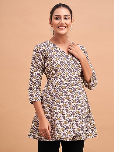 Image of feranoid Women Cotton Angrakha Kurti