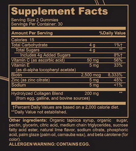 Black Girl Vitamins - Collagen Gummies for Hair, Skin, and Nail Support, with Vitamin C, Vitamin E, and Biotin, Gluten-F - Additional View