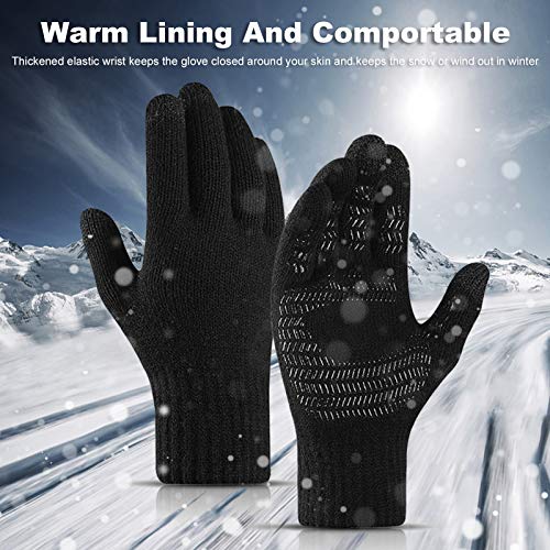 Sangmei Luvas de inverno para homens e mulheres Tela sensível ao toque antiderrapante gel de silicon
