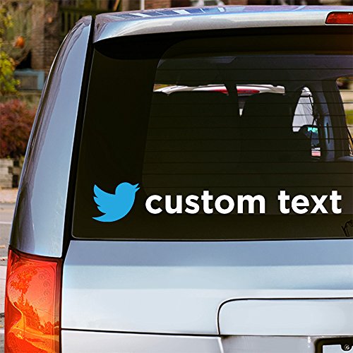 Oliver's Labels Custom Vinyl Twitter Window Car Decal Sticker Choose Font, Color