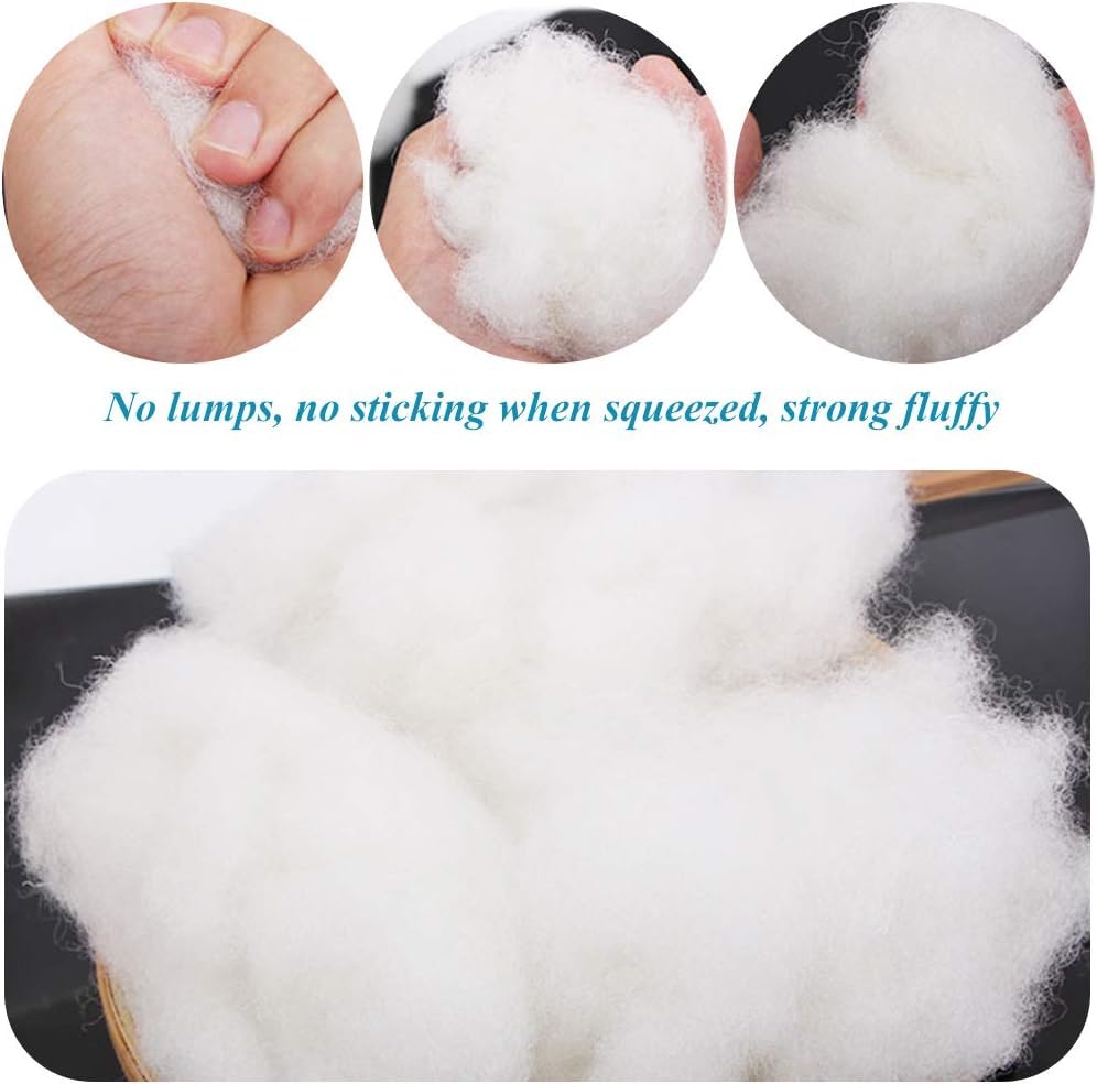 Image of Soft 3.5 Kg Fiber, Racron Polyester Synthetic Cotton Filling for Cushion, Pillow, Teddy Bear, Toy Stuffing (3.5 Kg, Pure Virgin Fiber, White) (Vacuum Packed)