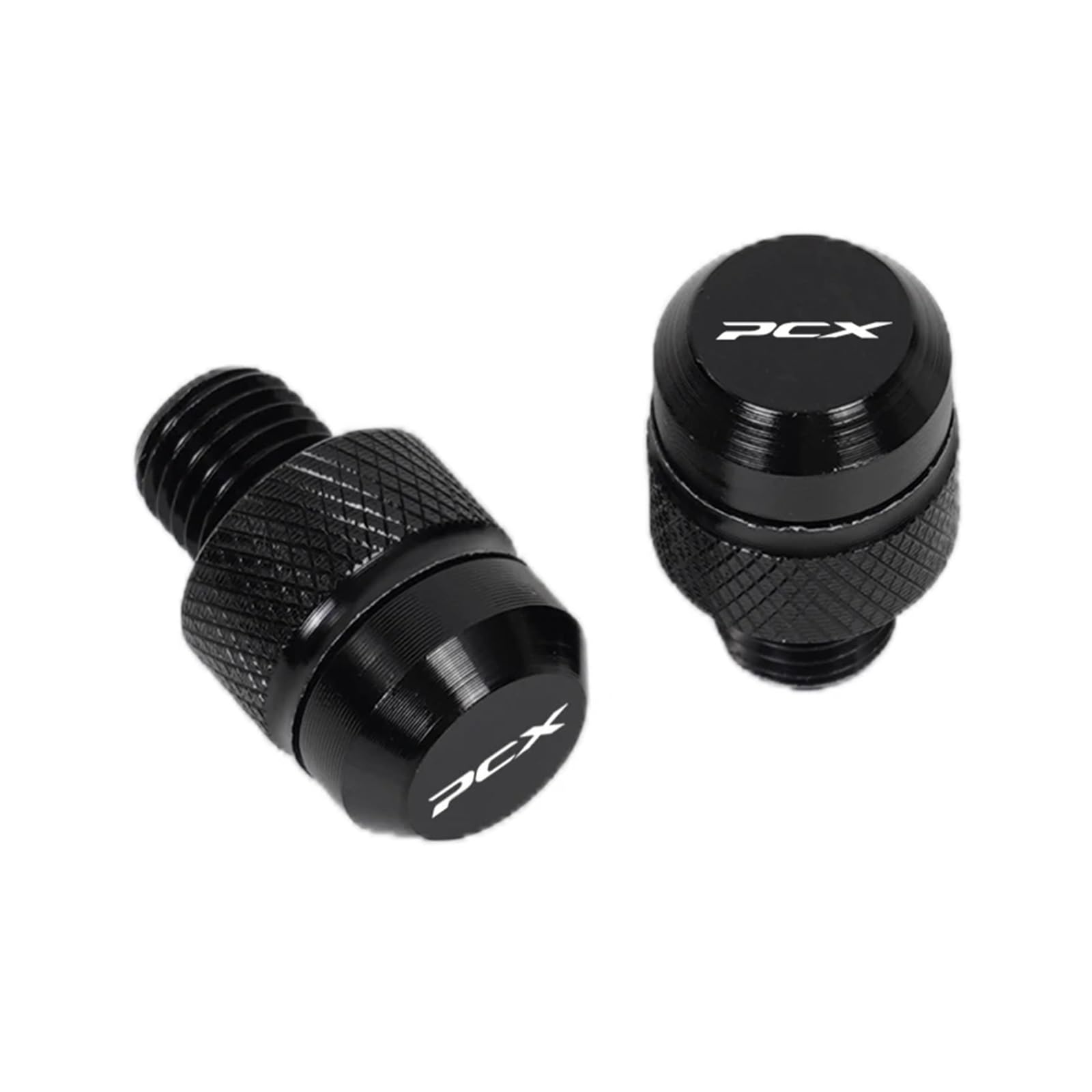 Aluminum Mirror Delete Blanking Plugs For PCX125 PCX150 PCX160 Accessories Motorcycle CNC Mirror Hole Plugs Screws Bolts Cover Caps(Black)