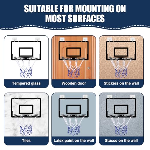OSDUE Mini Basketball Hoop Set, Wall Mounted Basketball Hoop with 4 Balls & Pump Portable, for Sport Party Favors Gifts Sets - Image 3