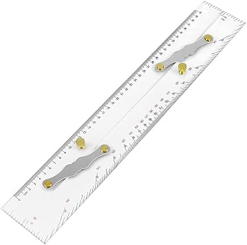 Viupolsor Marine Parallel Ruler Clear Scales, Mapping Points to Pull Parallel Ruler 450MM, Nautical Charts Parallel Ruler for Boat