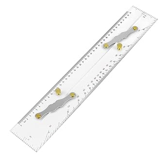 Parallel Ruler Clear Scales, Mapping Points to Pull Parallel Ruler 450MM, Nautical Charts Parallel Ruler for Boat