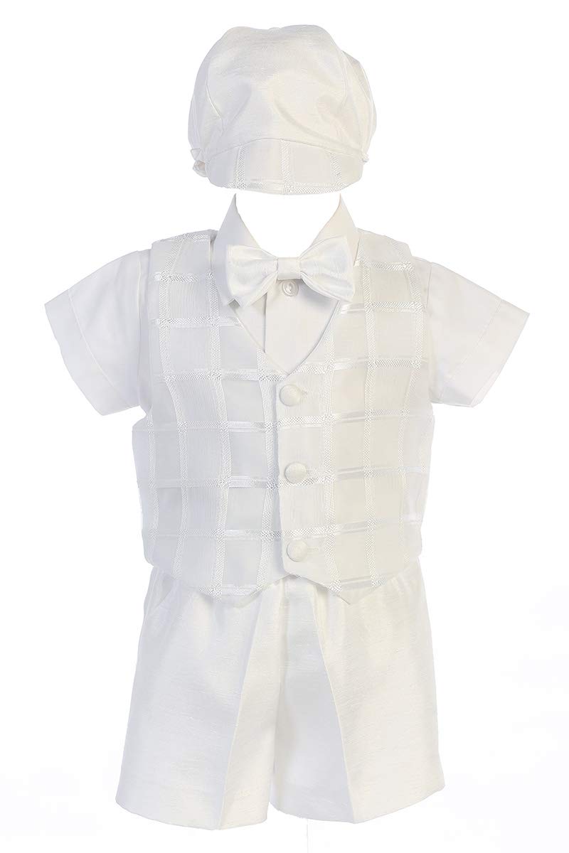Baptism Outfits for Boys Baby Boy Christening Outfit Baptismal Clothes Ropa de Bautizo para Niño 6 Month Blessing White Set Baby Boys' Christening Clothing Infant Catholic dedication