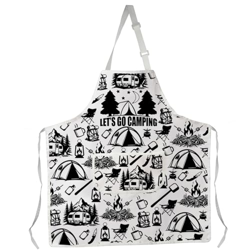 Camp Apron Let's Go Camping Funny Gift Camping Lover Gift (go camping apron)