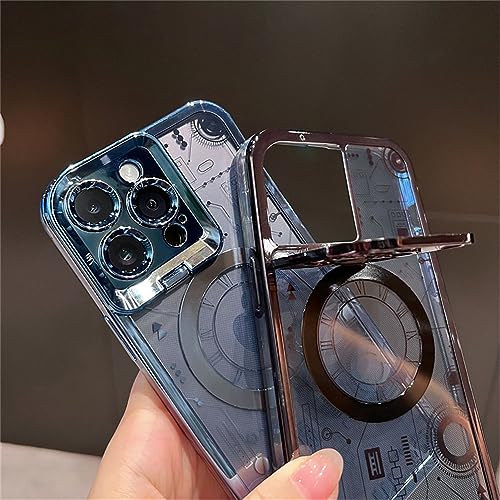 Protection iPhone 14 Pro Max transparente violette pour vidéo de bureau