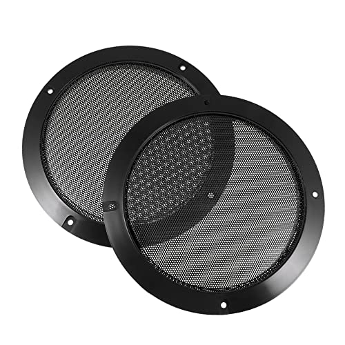 BRIGHTFUFU 2 Pcs 6 Inch Subwoofer Net Speaker Protectors Iron Mesh for Audio Equipment Protection Decorative and Easy to Install for Car and Home