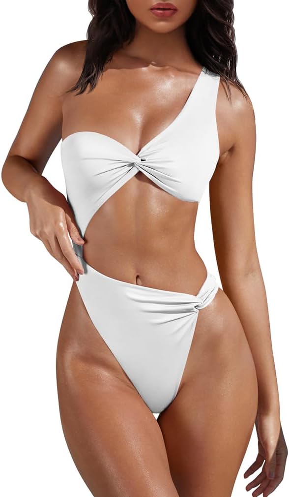 XXTAXN Women's Sexy Thong Cutout Monokinis Tie Beach One Piece Swimsuit Bathing Suit