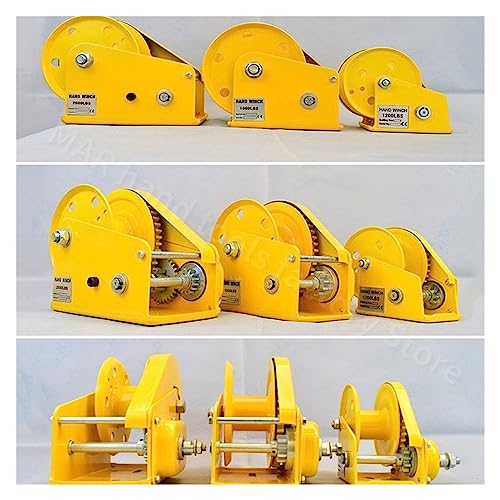 Winche eléctrico manual portátil 1200 LB con manivela miniatura 7