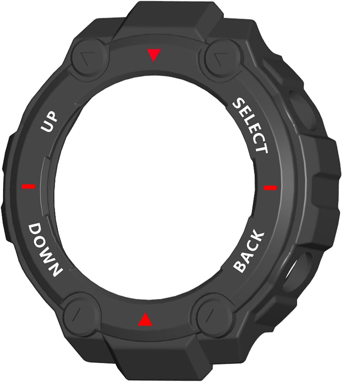 Soft TPU Case Cover Replacement for Huami Amazfit T-Rex Pro Smart Watch Protective Shell Frame Protector,Black