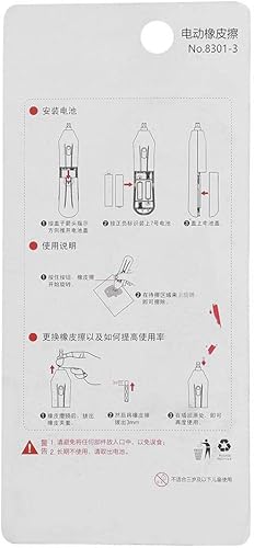 Miniatura 8 de Kit de borrador eléctrico, borrador automático a pilas con 10 recambios de borrador para dibujar, pintar, bocetar, dibujar, planos arquitectónicos