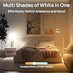 Linkind Smart Light Bulbs, Soft White to Daylight Tunable (2700K-6500K), Alexa Light Bulbs, Work with Alexa & Google Home, CRI>90, 2.4GHz Wi-Fi & Bluetooth LED, A19 E26, 800LM, 60W Equivalent (4-Pack) - Image 2