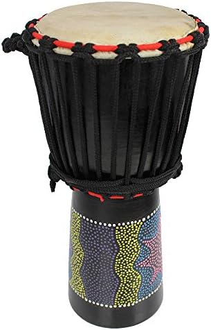 Djembé africain authentique, instrument de percussion à main – Tête extra large 35,6 cm avec sac de batterie