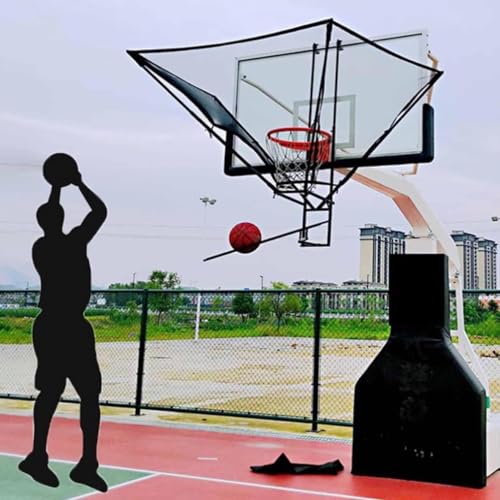Ryanang Basketball Hoop Returner Shot Return Apparatus Hanging Hang Rebounder Net Attachment 180 Degree Rotatable Chute Gifts for L