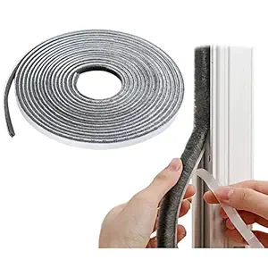 Bowiemall 10 Meter Weather Stripping Windows Seal Brush Weather Stripping Self Adhesive Seal Strip Weatherstrip for Windows and Doors Dustproof Soundproof Windproof for Windows Bottom and Frame