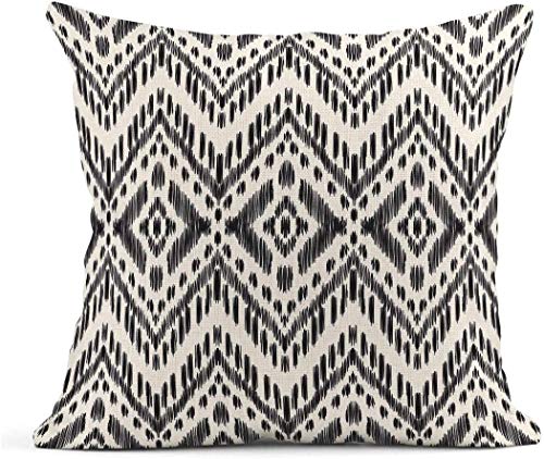 ArtSocket-Set-of-4-Throw-Pillow-Covers-Ikat-Tribal-and-Boho-Bohemian-Black-Ethnic-Herringbone-for-Ideas-Decor-Linen-Outdoor-Pillow-Cases-Home-Decorative-Square-26×26-Inches-Pillowcases ArtSocket Set of 4 Throw Pillow Covers Ikat Tribal and Boho Bohemian Black Ethnic Herringbone for Ideas Decor Linen Outdoor Pillow Cases Home Decorative Square 26×26 Inches Pillowcases