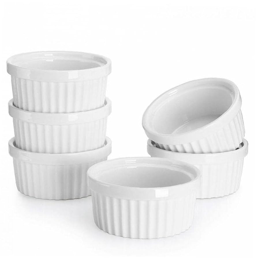 Amazon.co.jp: ココット スフレ型 白磁ラメキン スフレカップ