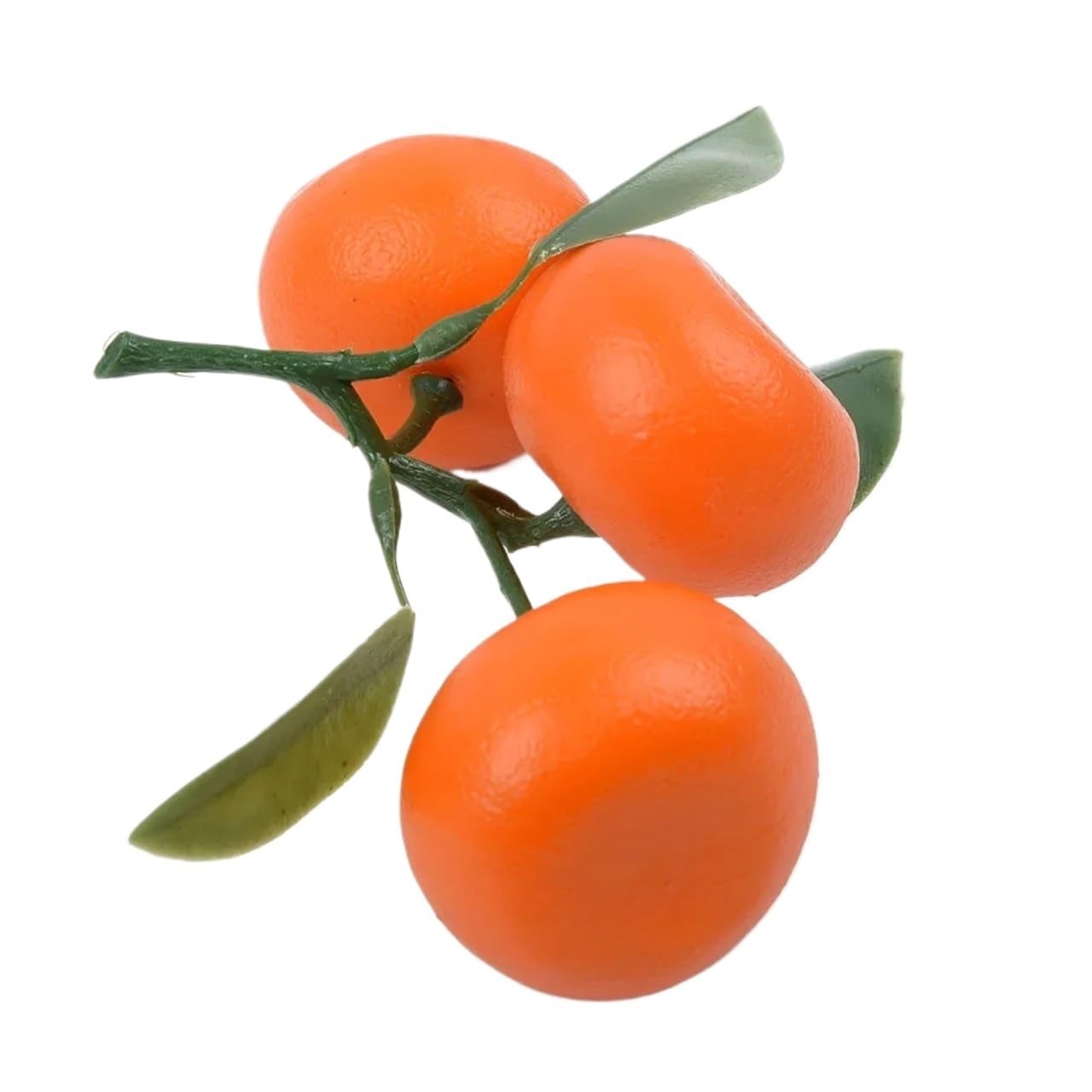 Wuyxto 3 Heads 5 Stem Artificial Fruit Tangerine Decorative Kitchen Fake Display For Home Decor Props For Party(3 Heads)