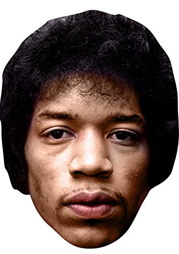 FoxyPrinting JIMI HENDRIX JB - Music Star Fancy Dress Cardboard Celebrity Cardboard Party Face Mask Fancy Dress
