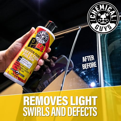 Image of Chemical Guys, C4 & P4 Compound & Polish Paint Correction Kit, 2 x 16 oz | Cut scratches, swirls and towel marks with C4, then refine depth and gloss with P4, safe on clear coat paint