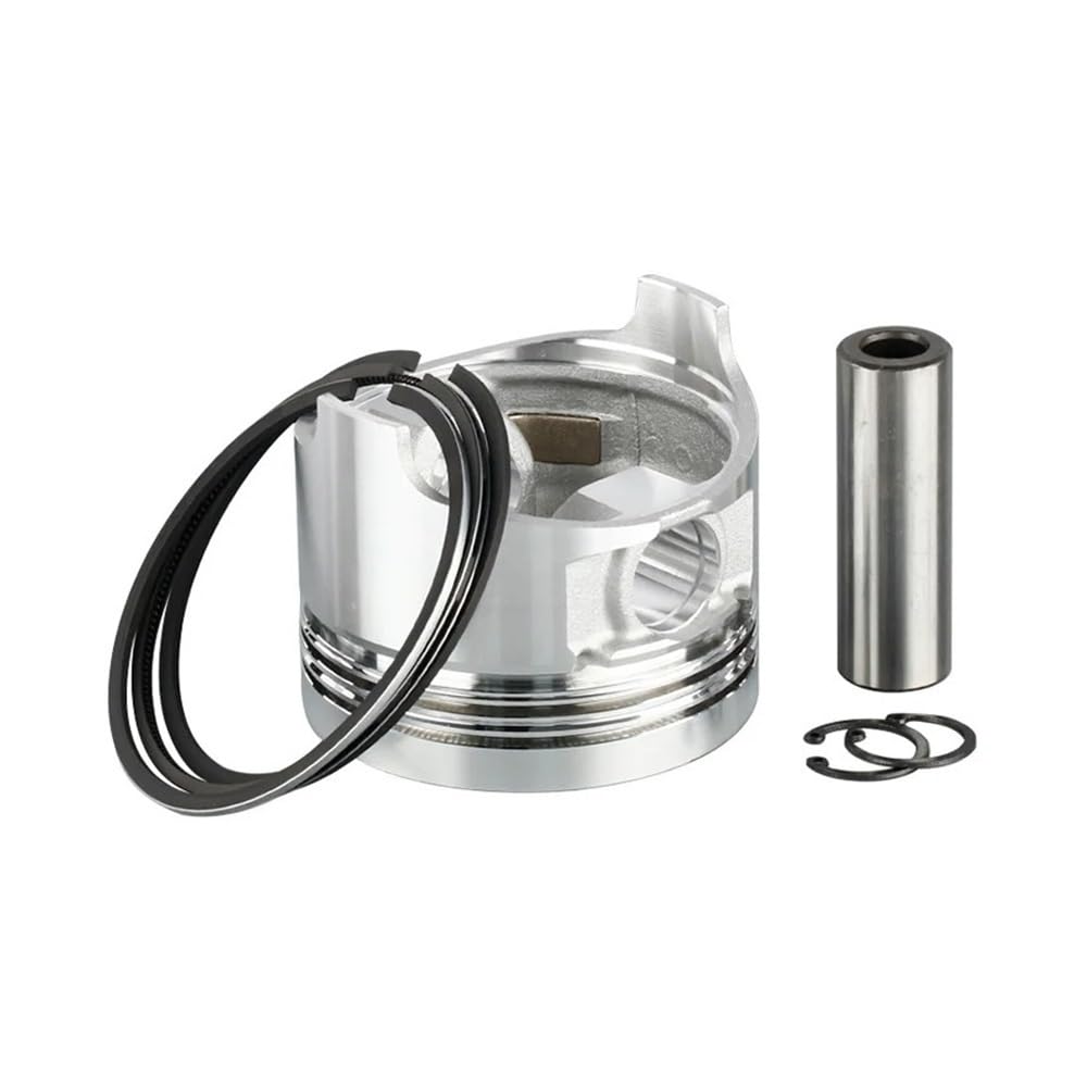 Kit pistone 178F 78mm (Fondo affilato) Compatible with pistone Motore Diesel 178F + Anello + Perno + Clip di Ricambio