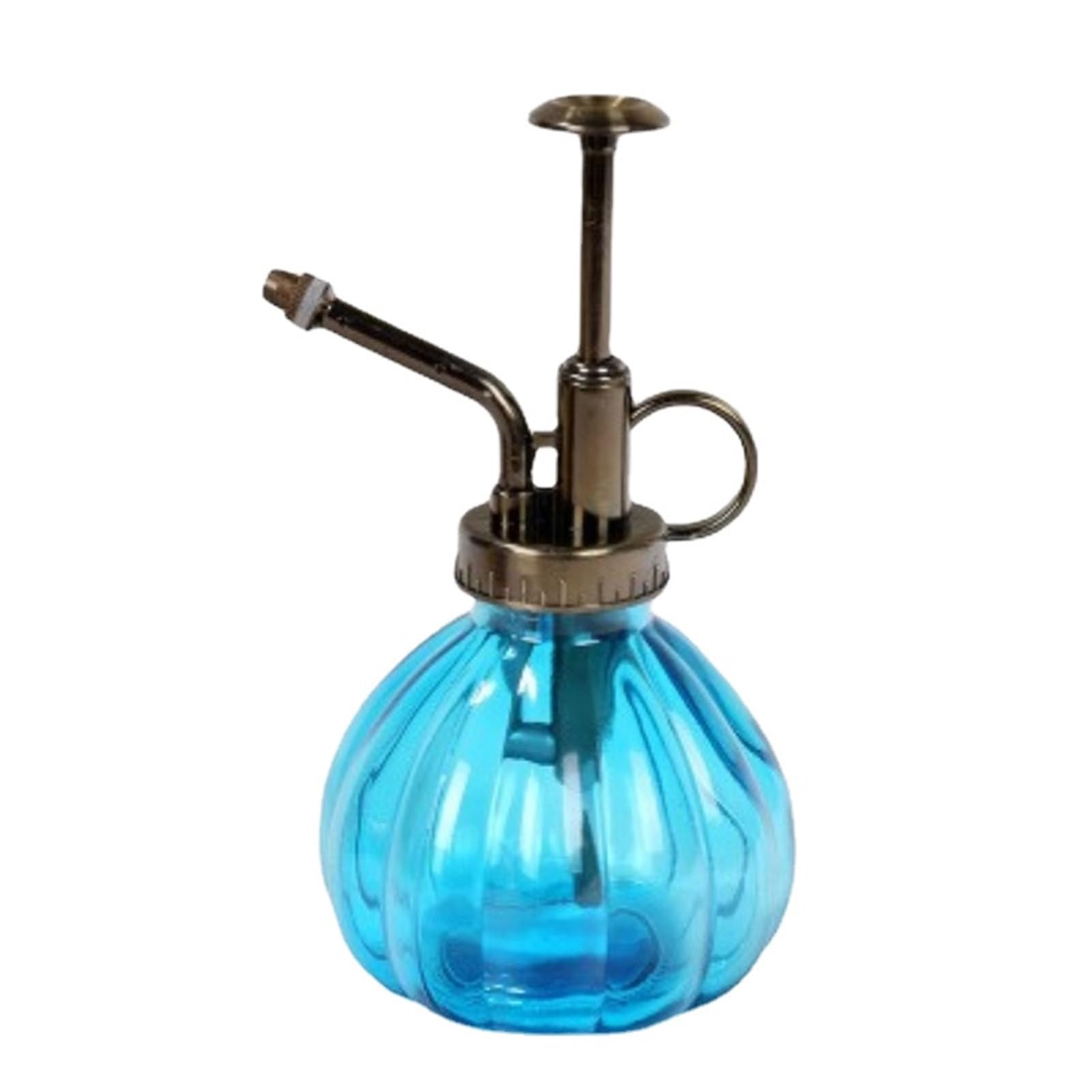 DSFIHJO 1 PC Glass Watering Can Pot Vintage Plant Mister Brass Pressure Sprayer Retro Pumpkin Spray Bottle Antique Copper Sprinkler(Color 02)