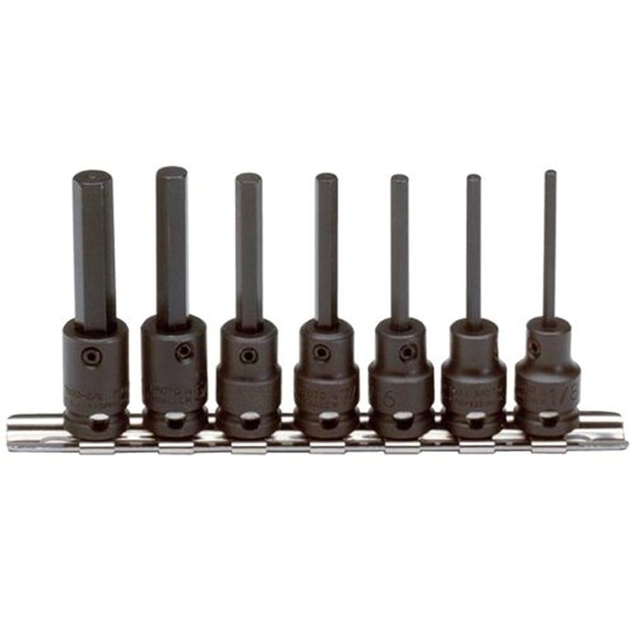 Proto Impact Bit Socket Set,3/8In Dr,6 Pt,7 Pc (J72152